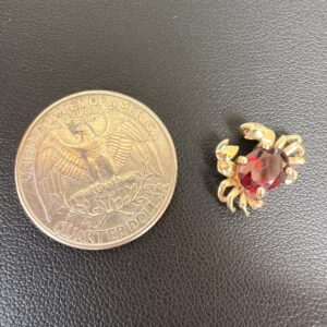 Alternative view of 14k 1.4g Gold Crab Charm