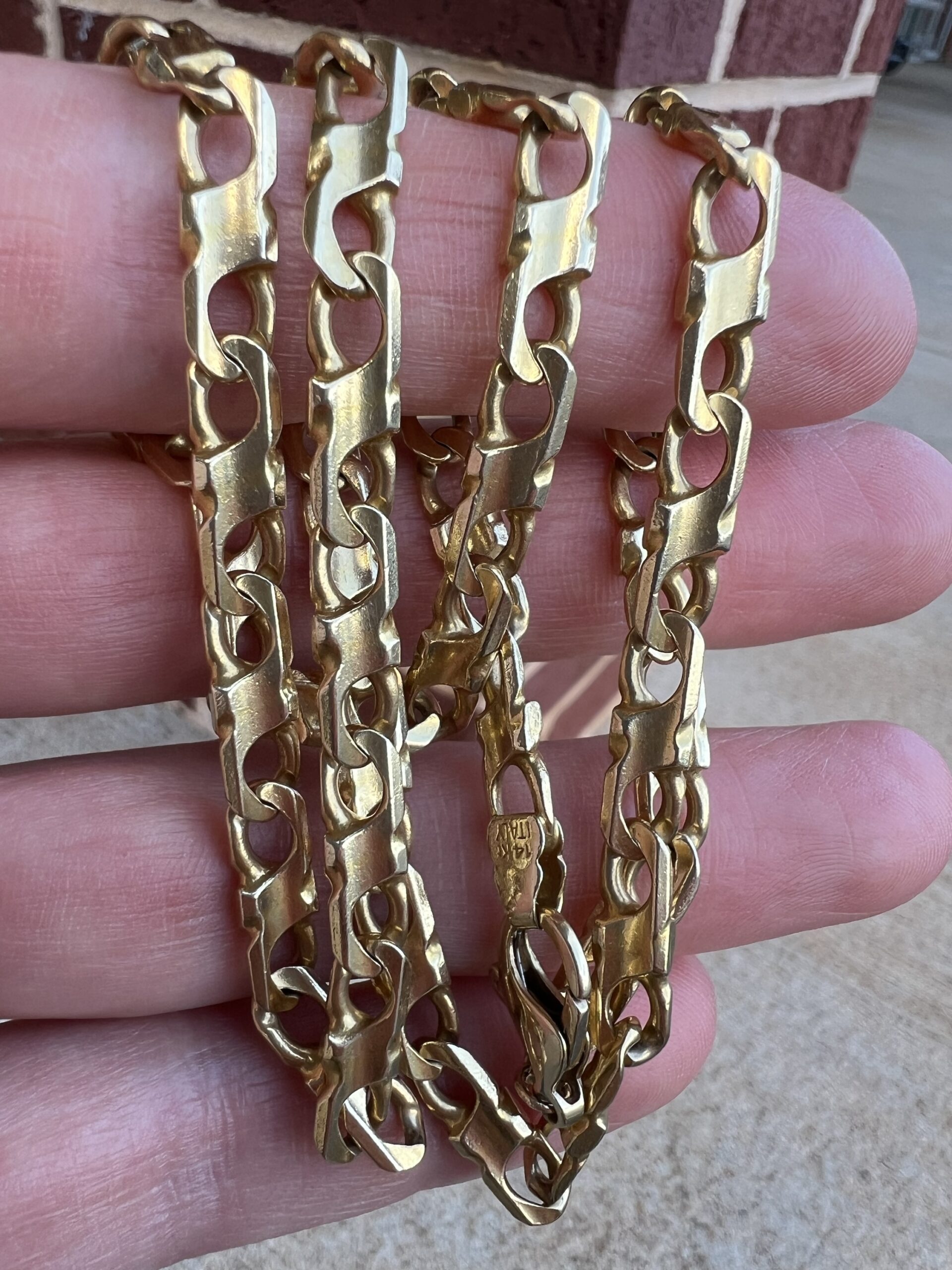 14k 53g Gold Infinity Link Chain 24” - Image 4