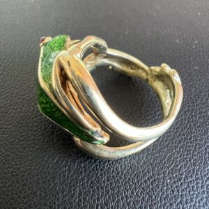 14k 8.9g Gold Frog Ring Sz 4.75 - Image 7