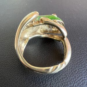 14k 8.9g Gold Frog Ring Sz 4.75 - Image 8