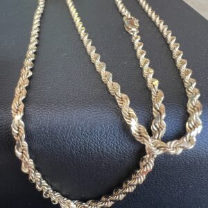 Alternative view of 14k 14.3g Gold Rope Chain 20”