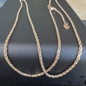 10k 4.5g Gold Adjustable Rope Chain 24” - Image 4