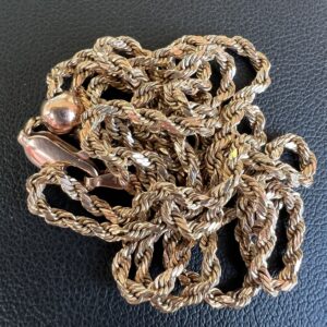 Alternative view of 10k 4.5g Gold Adjustable Rope Chain 24”