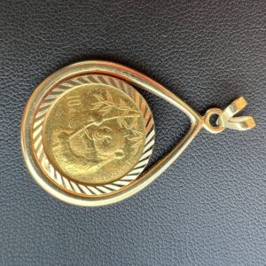 Alternative view of 14k 5.1g Gold Charm & Chinese 1/10 oz
