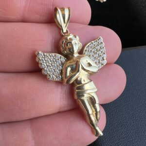 Alternative view of 10k 3.9g Gold Angel Pendant