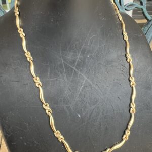 14k 7.8g Gold X Link Necklace 16”