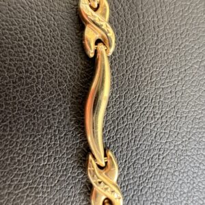 14k 7.8g Gold X Link Necklace 16” - Image 5