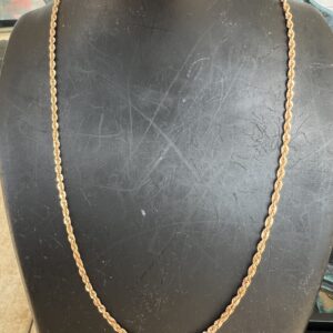 14k 2.5g Rose Gold Rope Necklace 18”