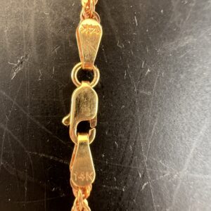 14k 2.5g Rose Gold Rope Necklace 18” - Image 3