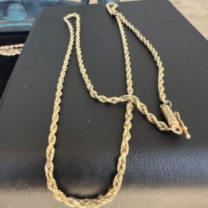 14k 9.2g Gold Rope Chain 20” - Image 3
