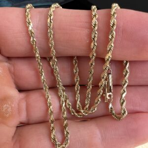14k 9.2g Gold Rope Chain 20” - Image 5