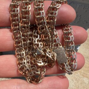 Alternative view of 14k 42.4g Gold Double Mariner Chain 24”