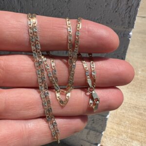 14k 4.9g Tri-Color Mariner Gold Chain 22” - Image 3