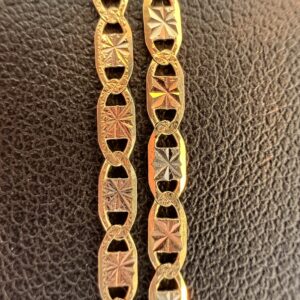 Alternative view of 14k 4.9g Tri-Color Mariner Gold Chain 22”