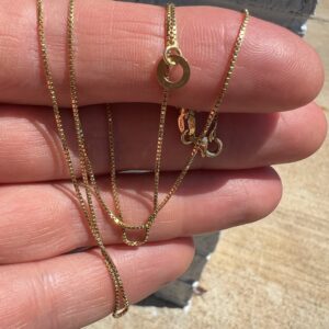 Alternative view of 14k 3.6g Gold Box Adjustable Chain 21”