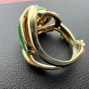 14k 8.9g Gold Frog Ring Sz 4.75 - Image 7