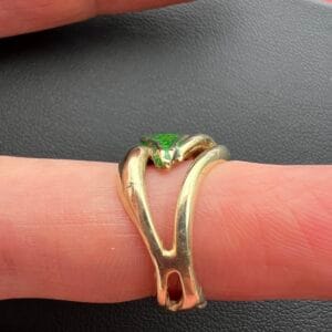 14k 8.9g Gold Frog Ring Sz 4.75 - Image 10