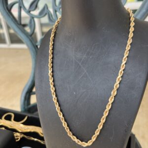 14k 30.2g Gold Rope Chain 18”