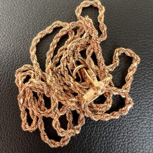 14k 3.9g Rose Gold Rope Chain 18” - Image 3