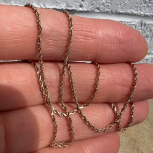 Alternative view of 14k 3.9g Rose Gold Rope Chain 18”