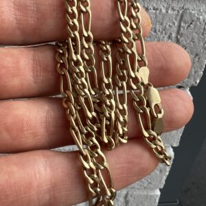 Alternative view of 10k 20.8g Gold Figaro Chain 24”