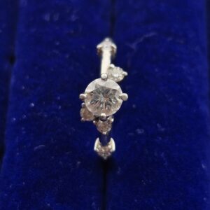 Plat 4.1g VS 1/2ct Diamont Ring Sz 4.25 - Image 4