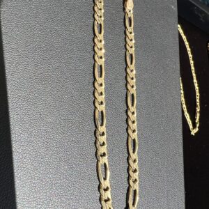 14k 7.9g Gold Figaro Bracelet 8”