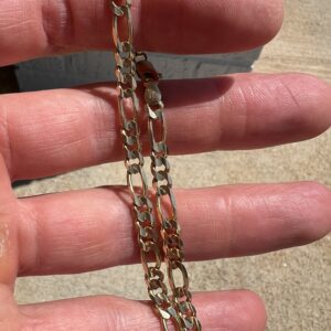 Alternative view of 14k 7.9g Gold Figaro Bracelet 8”