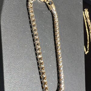 10k 13.6g White & Gold Bracelet 7”