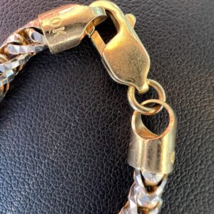 10k 13.6g White & Gold Bracelet 7” - Image 2