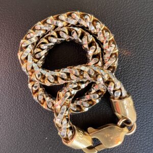 10k 13.6g White & Gold Bracelet 7” - Image 3