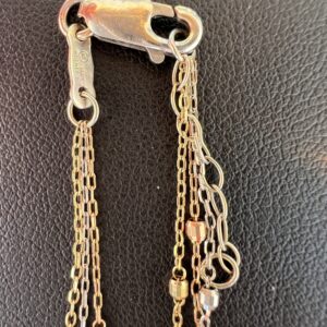 10k 2.5g Yellow, Rose, White Gold Bracelet 9” - Image 4