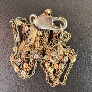 10k 2.5g Yellow, Rose, White Gold Bracelet 9” - Image 3