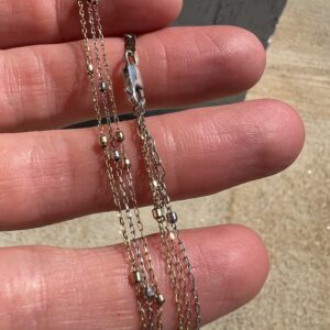 10k 2.5g Yellow, Rose, White Gold Bracelet 9” - Image 2