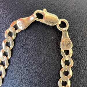 14k 4.1g Flat Cuban Gold Bracelet 8” - Image 4