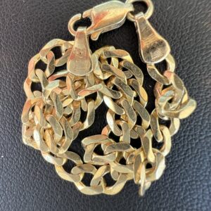 14k 4.1g Flat Cuban Gold Bracelet 8” - Image 3