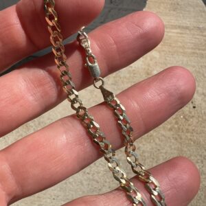 14k 4.1g Flat Cuban Gold Bracelet 8” - Image 2