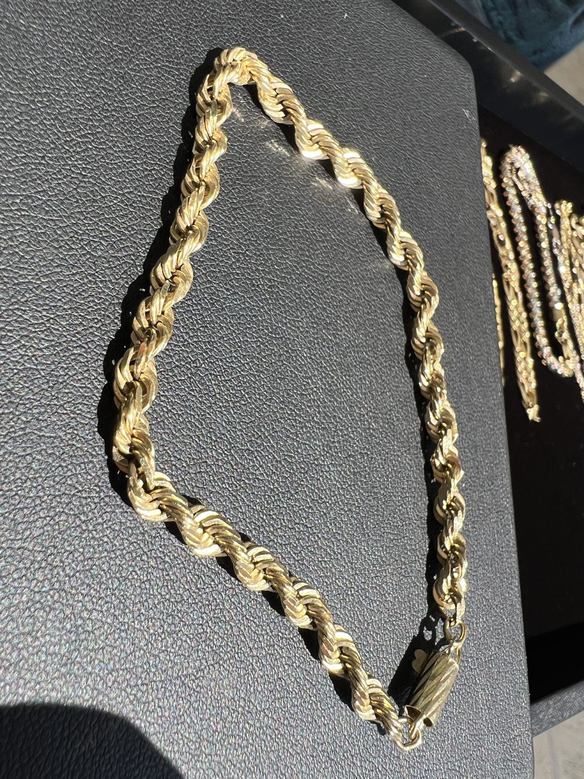 14k 11.3g Gold Rope Bracelet 8”