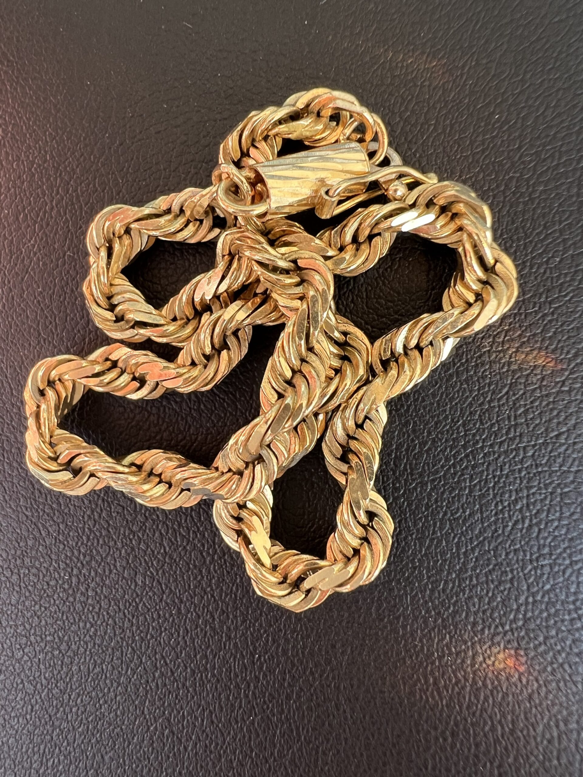 14k 11.3g Gold Rope Bracelet 8” - Image 2