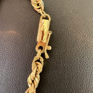 14k 11.3g Gold Rope Bracelet 8” - Image 3