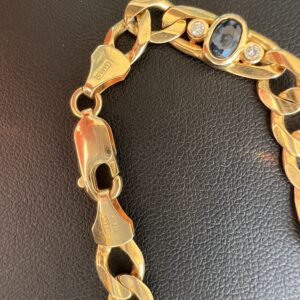 14k 15.8g Cuban w/Gems 8” - Image 4