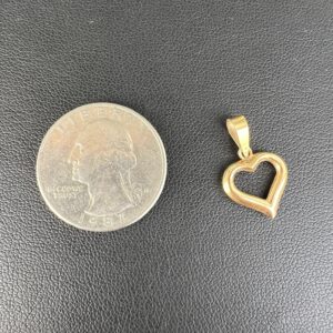 18k 0.5g Gold Heart Pendant - Image 4