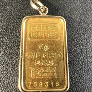 14k 5.4g Credit Suisse Gold Pendant