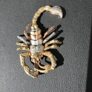 Alternative view of 14k 6.7g Gold Scorpion Charm