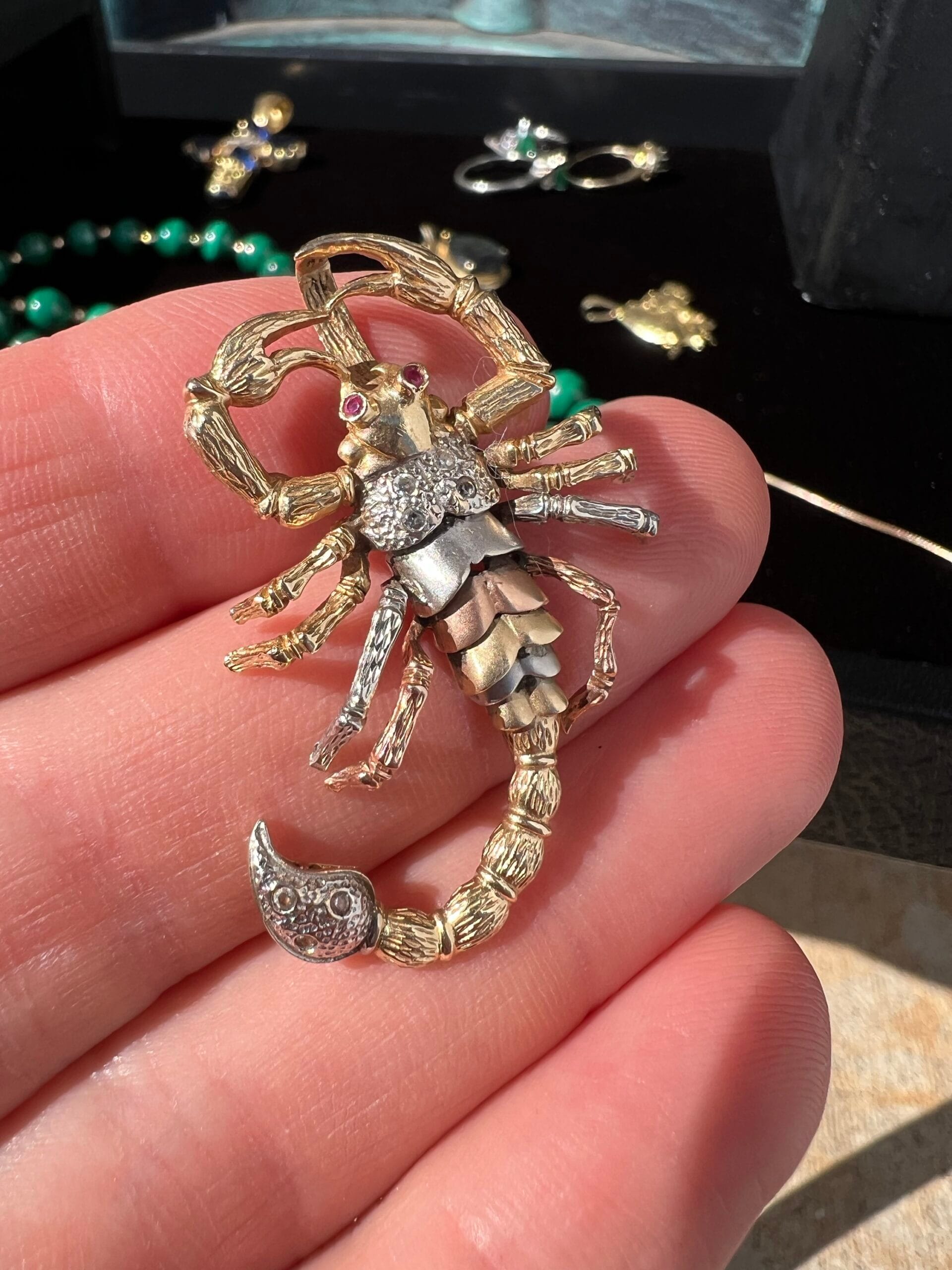 14k 6.7g Gold Scorpion Charm