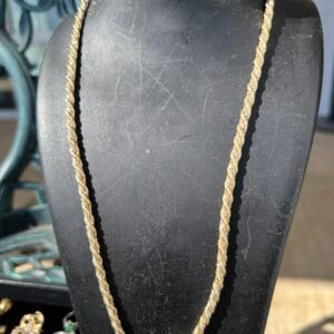 18k 28.3g Gold Rope Chain 22”