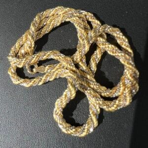 18k 28.3g Gold Rope Chain 22” - Image 3