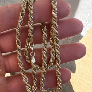 18k 28.3g Gold Rope Chain 22” - Image 4