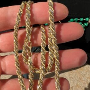 18k 28.3g Gold Rope Chain 22” - Image 5
