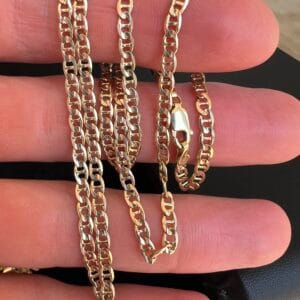 Alternative view of 14k 10.2g Gold Mariner Chain 22”